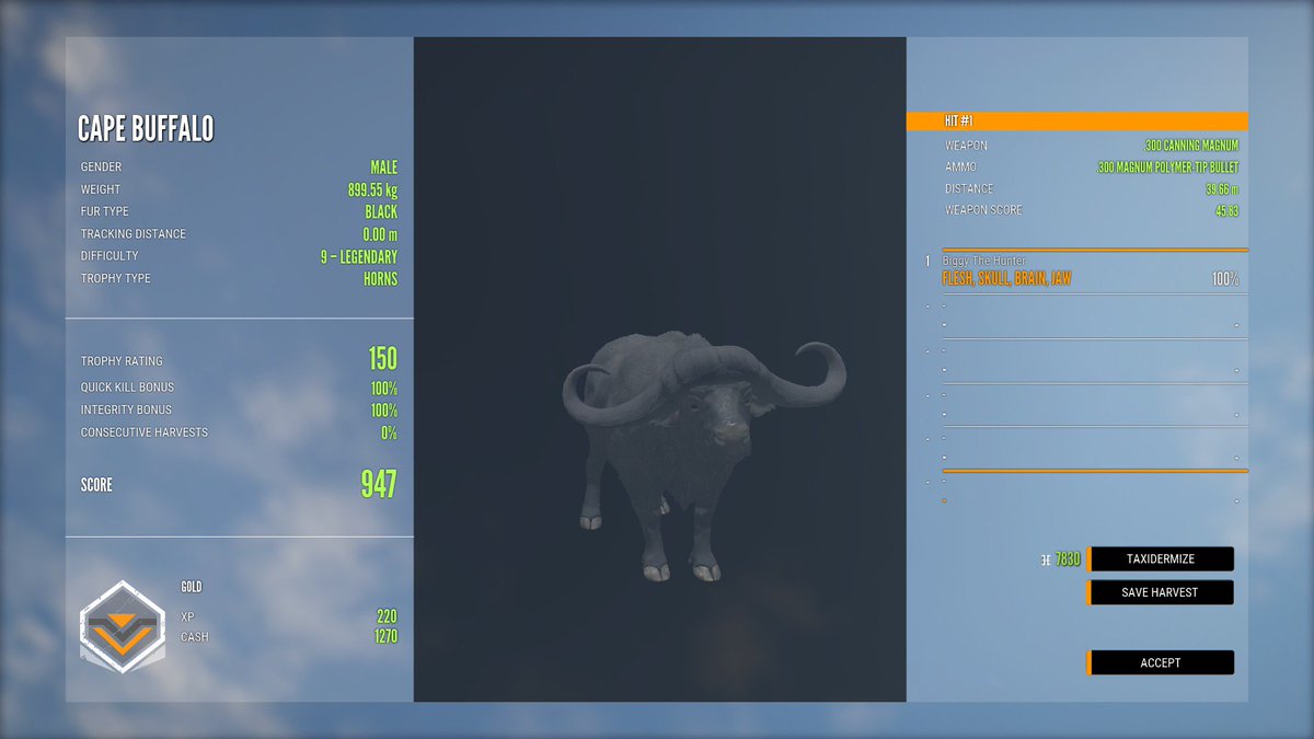 BiggyTheHunter's tweet photo. Wonderful stream tonight guys. Thank u to everyone so so much for stopping by. Sadly we can't stream tomorrow but we'll be back and good to go on Thursday. We got wrecked by a Legendary 9 Buffalo but im sure we'll find another one. @theHunterCOTW #nodiamond https://t.co/LczQqbDn7y
