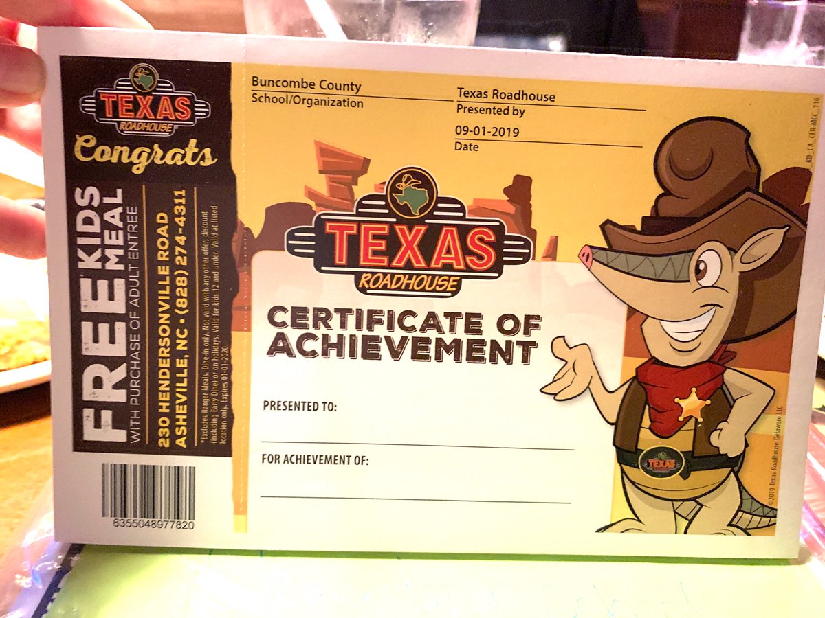 Thank you, <a href="/texasroadhouse/">Texas Roadhouse</a> of Asheville for supporting One Book, One School for West Marion Elementary!!