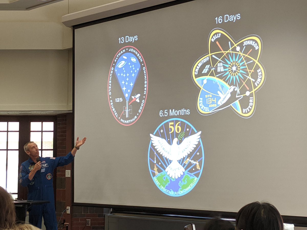 timkeaton's tweet photo. Thanks for a great talk, @Astro_Feustel, @IndiraFeustel, and @ResLifeAtPurdue! https://t.co/zyLODXD297