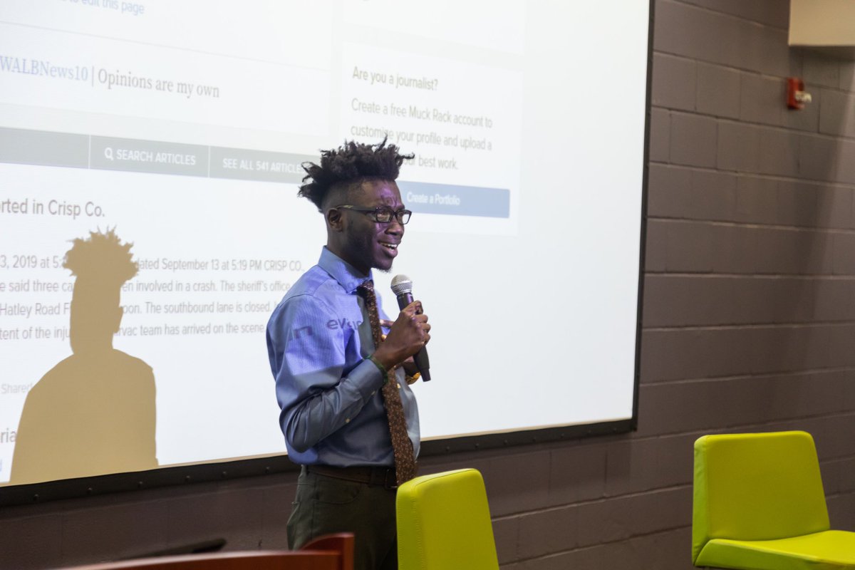 Anchor and Host for <a href="/WALBNews10/">WALB News 10</a> “The Breakdown”, <a href="/damonWALB/">Damon Arnold WALB</a> teaches students the ins and outs of content creation and what it takes to produce their own show! #GradsAreBack19 Find more photos on our Facebook page!