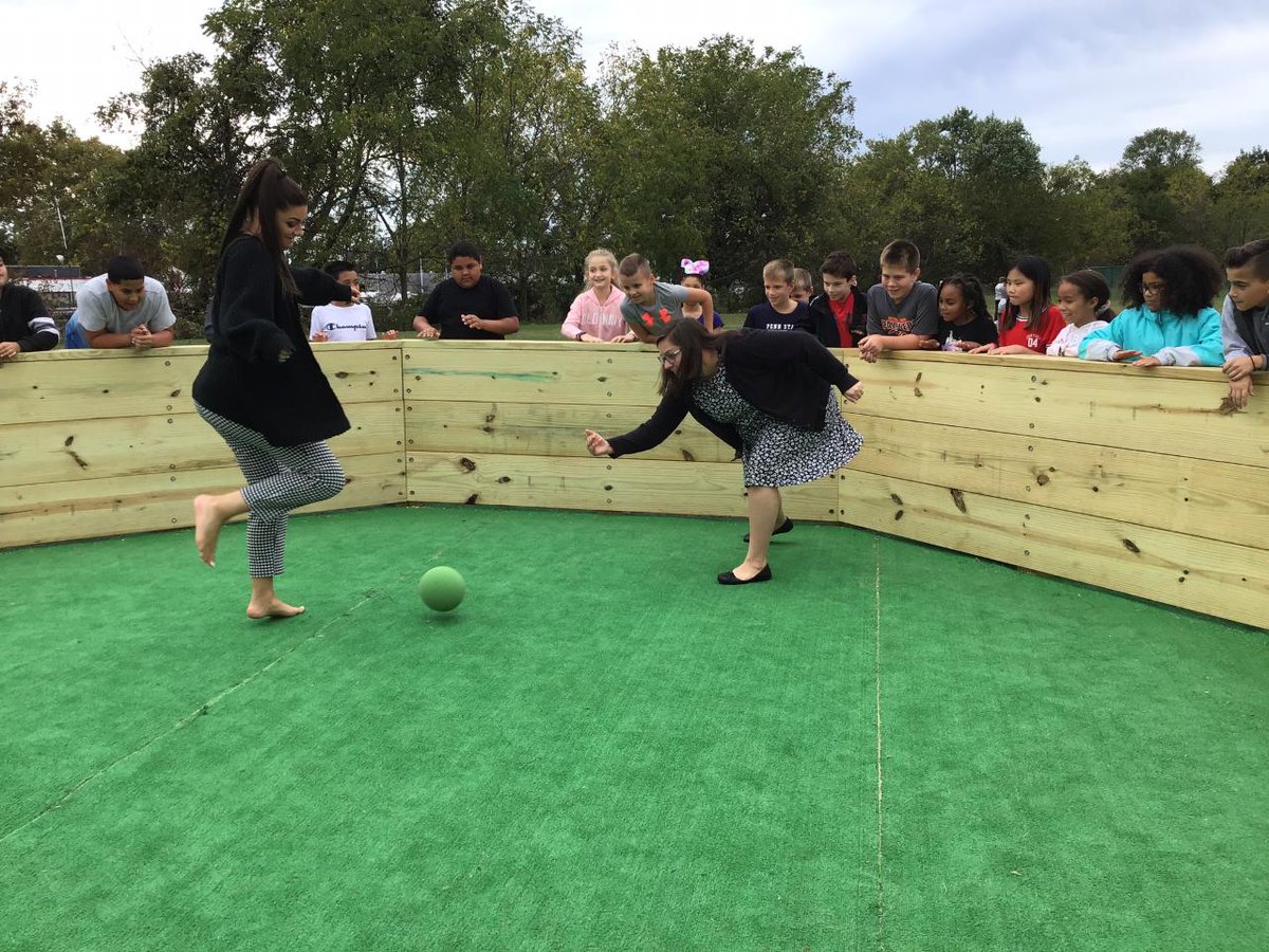 Today the teachers on the A team participated in Gaga ball. I didn't make it long but, check out <a href="/MissKahl_/">Ashley Kahl</a>  and <a href="/MrsHummel24/">Laura Hummel</a> in the final two! Next week, students versus teachers! 😁