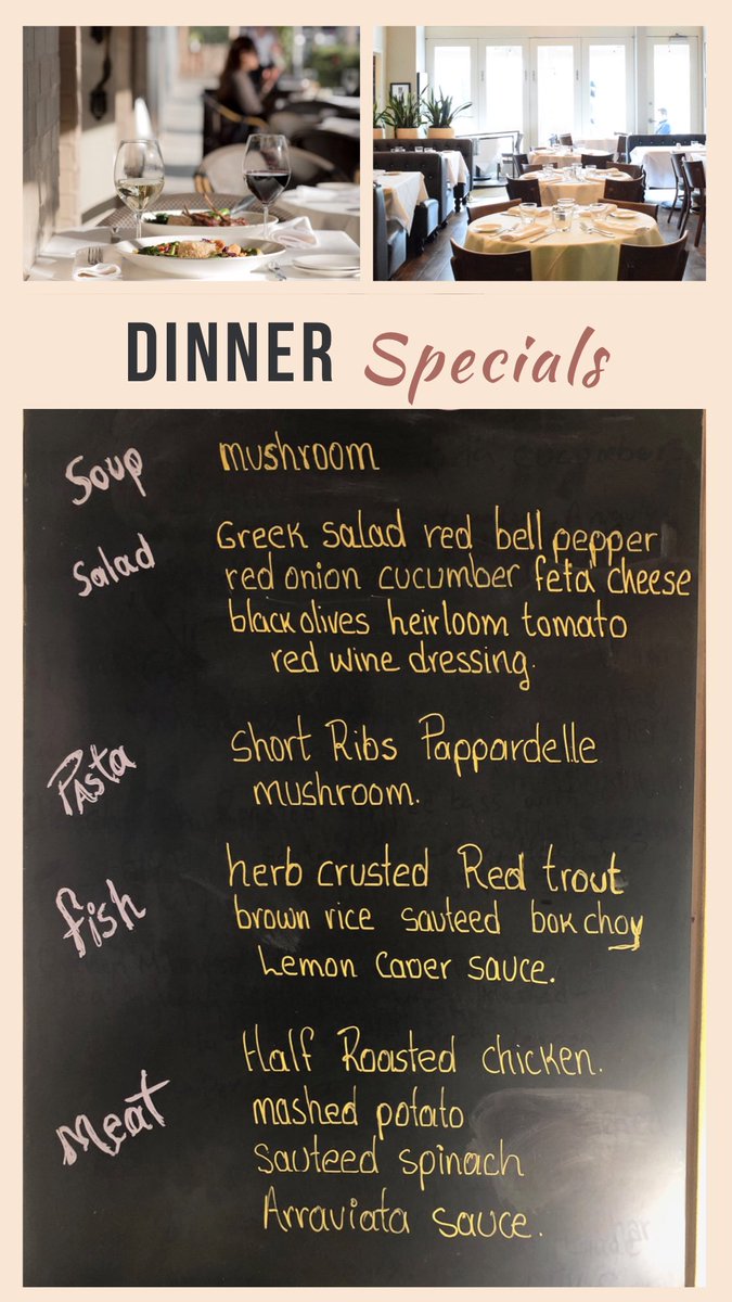 Tuesday Dinner Specials! ✨
