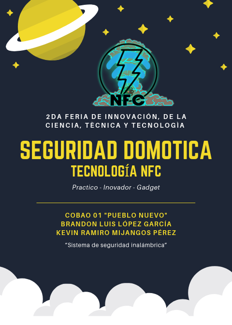 Kevin_MP01's tweet image. Brandon Luis Lopéz García y Kevin Ramiro Mijangos Pérez, estudiantes del COBAO plantel 01 Pueblo Nuevo, se complacen en presentarles, un proyecto acerca de la seguridad domotica al que también se podría llamar "Sistema de Seguridad Inalambrica"(NFC).