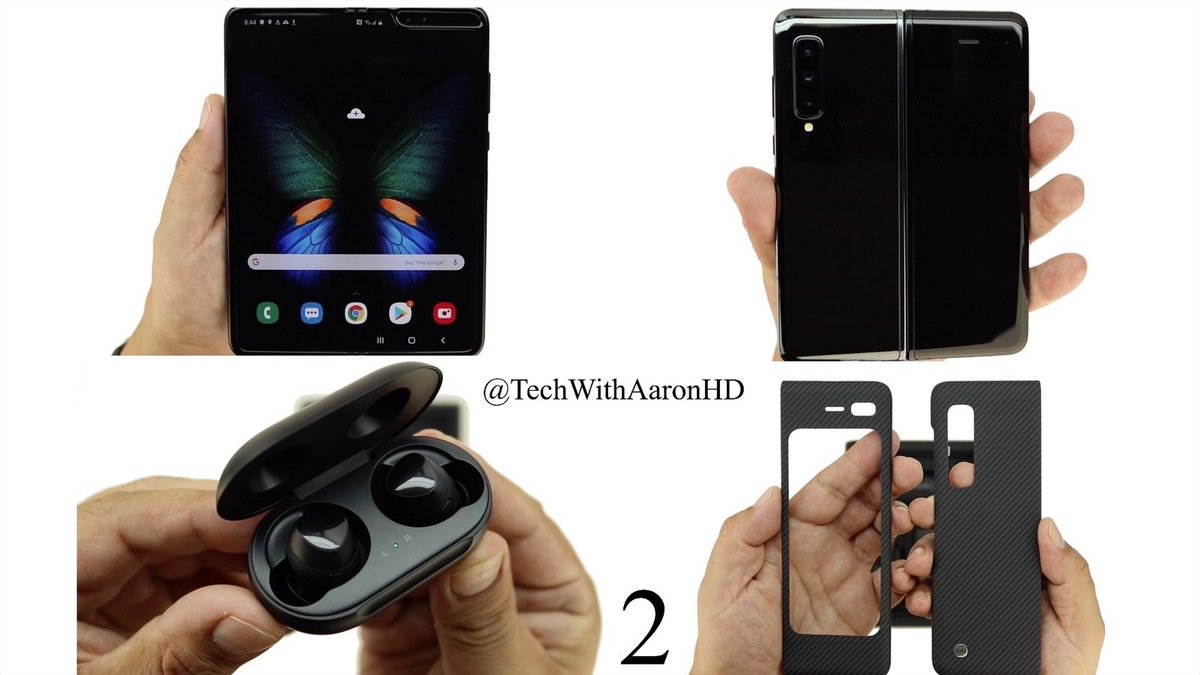 TechWithAaronHD's tweet image. Which picture should I use as a thumbnail for the #GalaxyFold Review... 1,2,3 or 4?