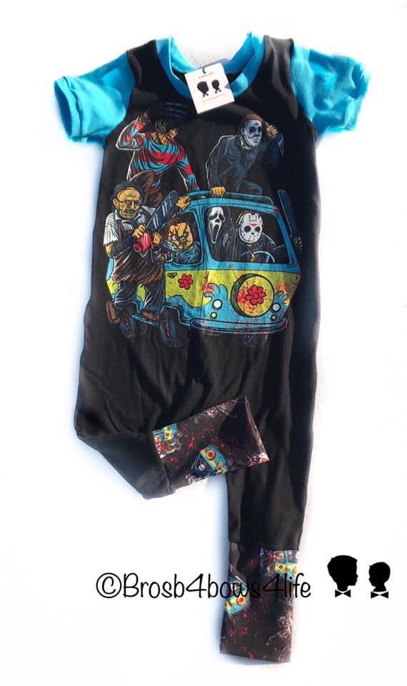 Lindsey_2580's tweet photo. Me: Do you like Kolson’s romper?
Randy: What? That’s for Kolson?
Me: Yeah.
Randy: What the hell? Is that Jason?
Me: Yeah... Do you not like it?
Randy: Not really. I think it’s creepy for a little 17 month old. 🤣
#dead #sorryrandy #actuallynotsorry #ilovehalloween https://t.co/A2LhFptKnU