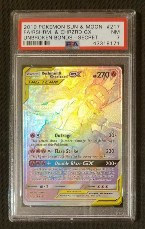 Reshiram & Charizard-GX (Rainbow Rare) - 217/214