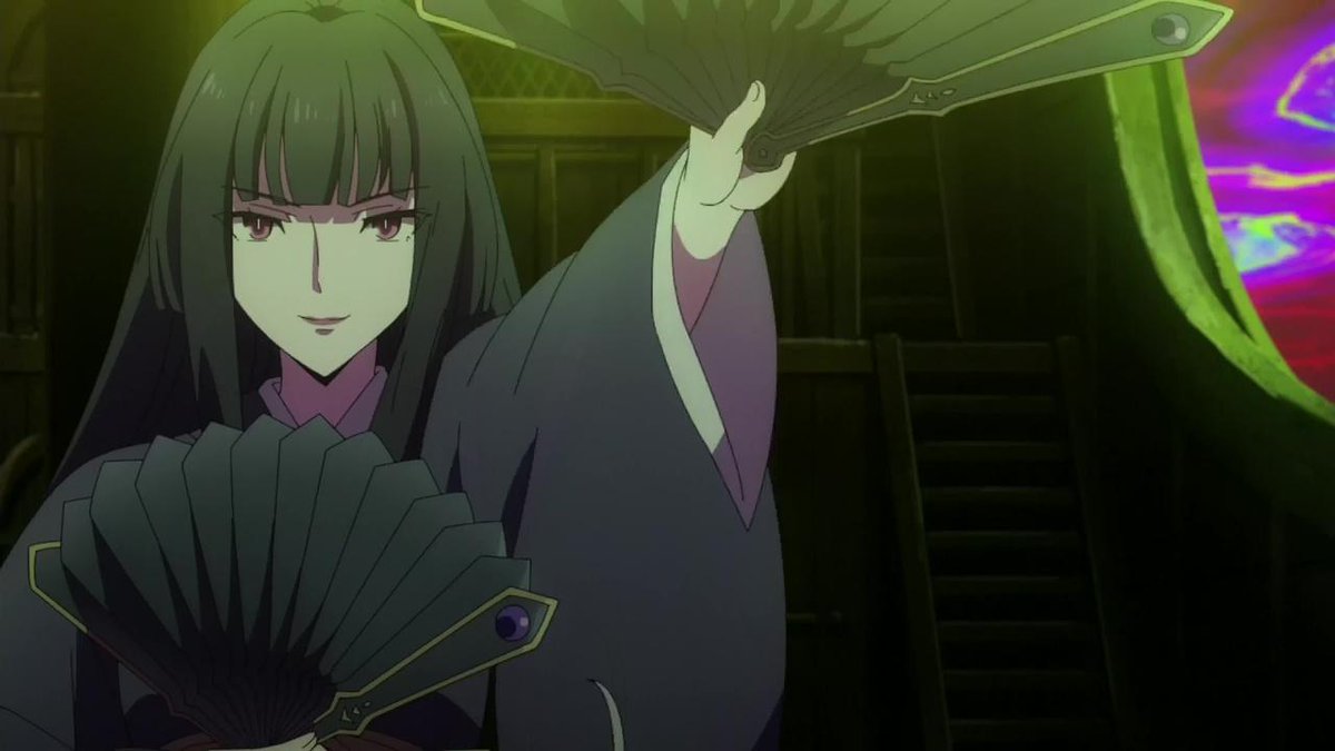 てんぶろ 盾の勇者の成り上がりのグラス 魂人かつ扇の勇者で黒和服 できる限り市民を戦闘に巻き込まないようにする武人気質