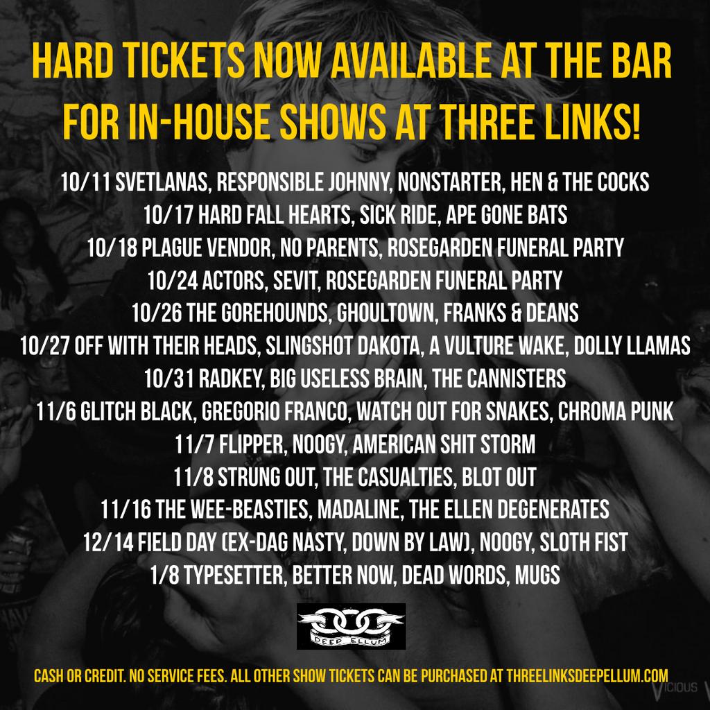 3LinksDeepEllum's tweet photo. Guess what, ghouls?! No service fees on in-house shows if you buy them in advance at the bar! Just check the shows listed on the screen and ask your bartender ๐ค
#threelinks #threelinksdeepellum #deepellum #weneversleep #dallasmusic #deepellummusic #dallasscene #dallasnightlife https://t.co/GU2ITtkd5d