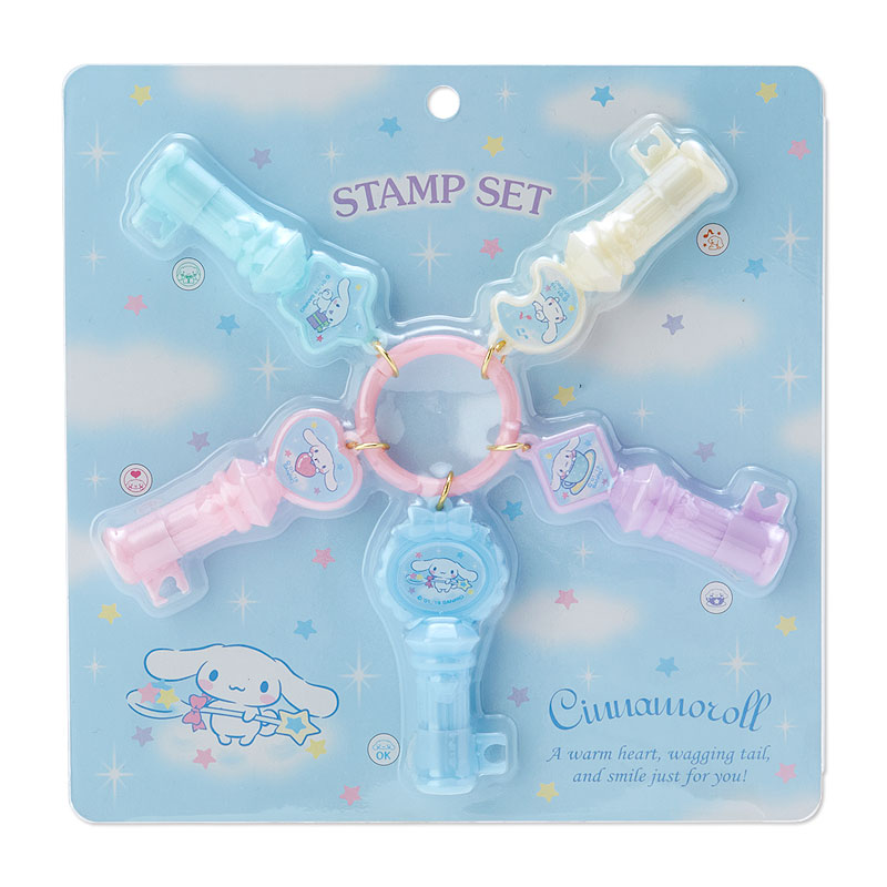 シナモングッズ情報 シナモロール サンリオ楽天で販売開始 シナモロール スケジュールスタンプセット T Co Anphi6oikt ひとつひとつ異なるキュートな鍵デザイン リングでまとめられた5デザインのスタンプはスケジュール帳などに便利
