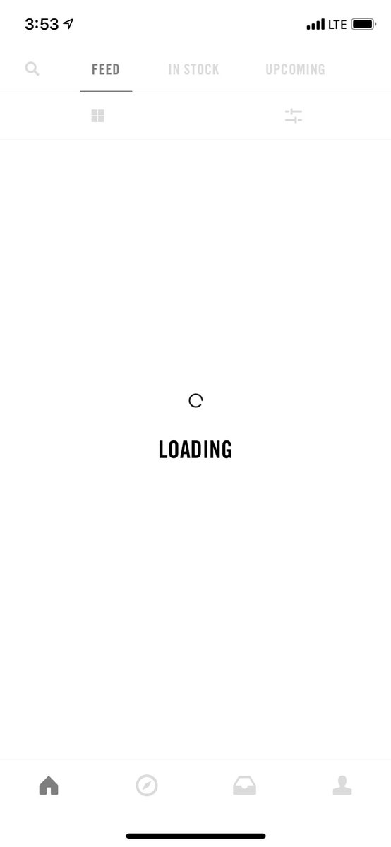 jamiz75's tweet photo. @nike @snkr clearly you broke something with the app update to the SNKR app because it hasn’t loaded since the update on the 30th.  How’s a brother supposed to get his kick fix in?????? https://t.co/VRQs1CKtKJ
