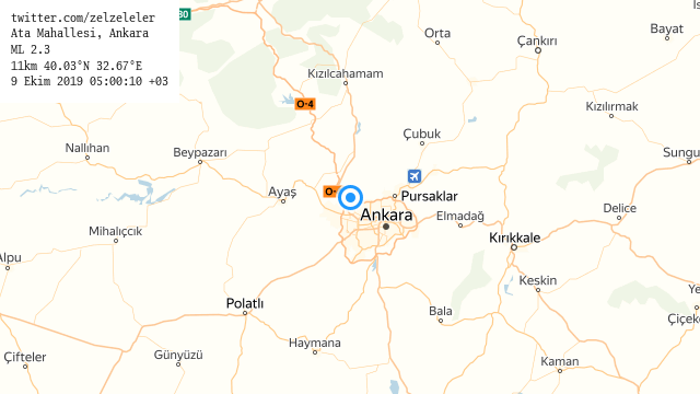 zelzeleler's tweet photo. #AtaMahallesi, #Ankara
ML 2.3 (8 dk önce)
11km 40.03°N 32.67°E
9 Ekim 2019 05:00:10 +03
#deprem https://t.co/PNbEfSnCAI