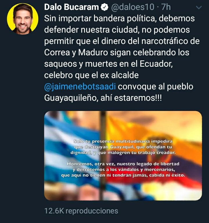 alfonso_saltos's tweet photo. Por decencia y amor a Guayaquil NO SE PUEDE MARCHAR JUNTO A LOS BUCARAM.

Compartir el mismo espacio público con ellos es simplemente descabellada.

Espero que los Guayaquileños luego de años del marketing "Antes y Después" de regeneración urbana, hayan aprendido eso. https://t.co/oOBbzZviuc