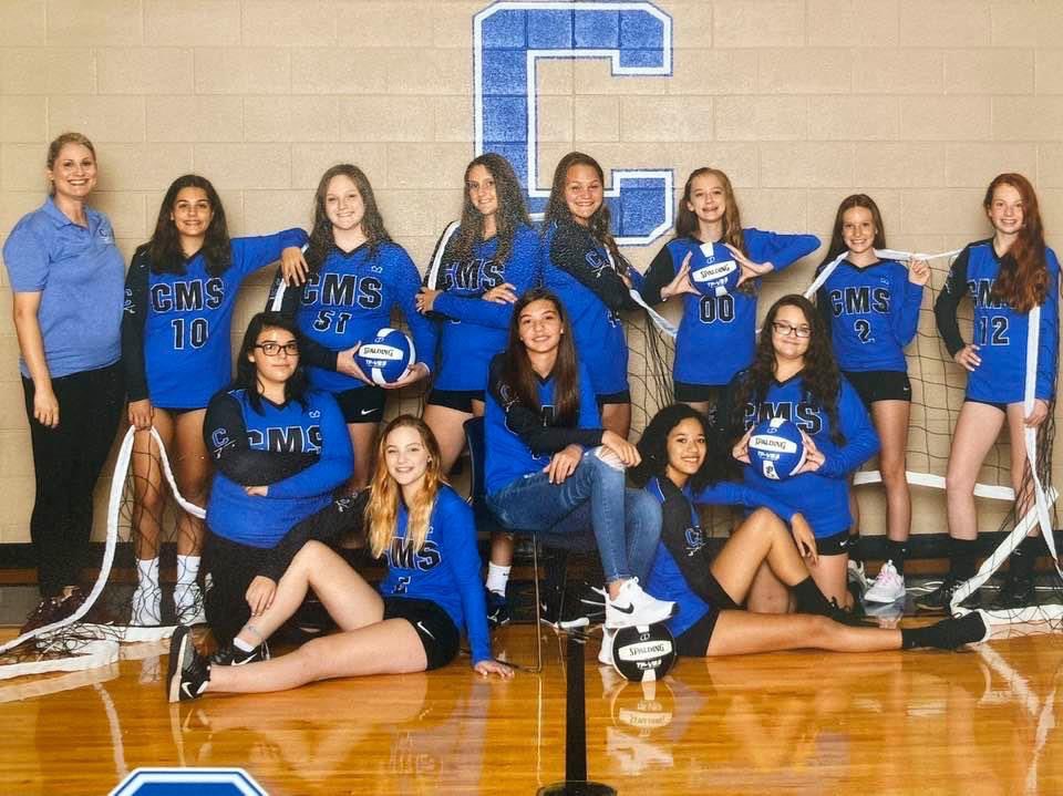 Congratulations to the 8th grade Chillicothe Middle School Volleyball team!  These girls beat Unioto in two sets this evening 💙🏐💪🏽🏐💙
