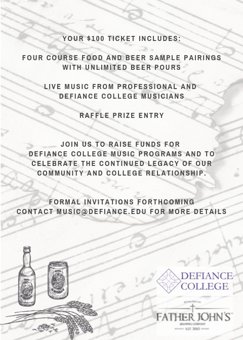 DCMusicPrograms's tweet photo. Save the date to join us for this exciting initiative. Support Defiance College Music Programs and celebrate the continued legacy of our relationship with the wider Defiance community. Send us a message or email us for more info. music@defiance.edu #dcmusicprograms https://t.co/XBNpMNYqdx