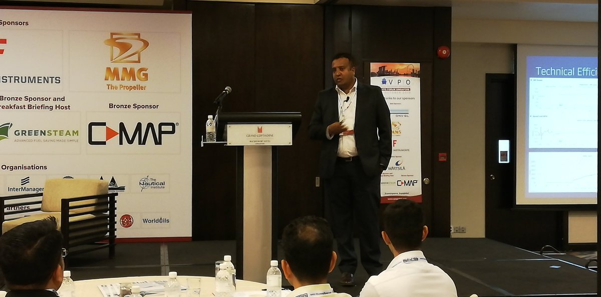 TheDigitalShip's tweet image. Krishna Menon from @Maersk speaks about operational and techncial efficiencies in container shipping #maersk #optimisedperforma #agileprocess #tradeoffdecisions #fuelquality #digitalisation #vpoglobal