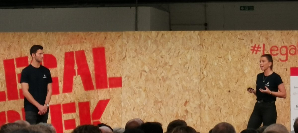 mdcomms's tweet image. On the @wearelegalgeek main stage: "Criminals have improved... They use a much more targeted approach. Legacy tech is no longer effective" say Georgie Dorling &amp;amp; Cai Thomas @tessian, who demonstrate how a #hacker can bring down a law firm with a single email. #legalgeek #phishing