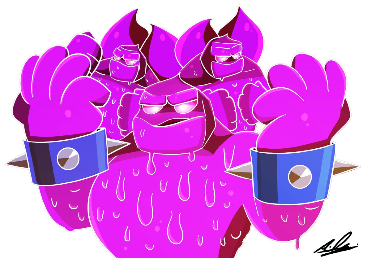 AdamClowery's tweet photo. Elixir Golem. #ClashRoyale #Artwork #ElixirGolem #Drawing #Cintiq #Doodle #Art https://t.co/Kog3lxbhYS