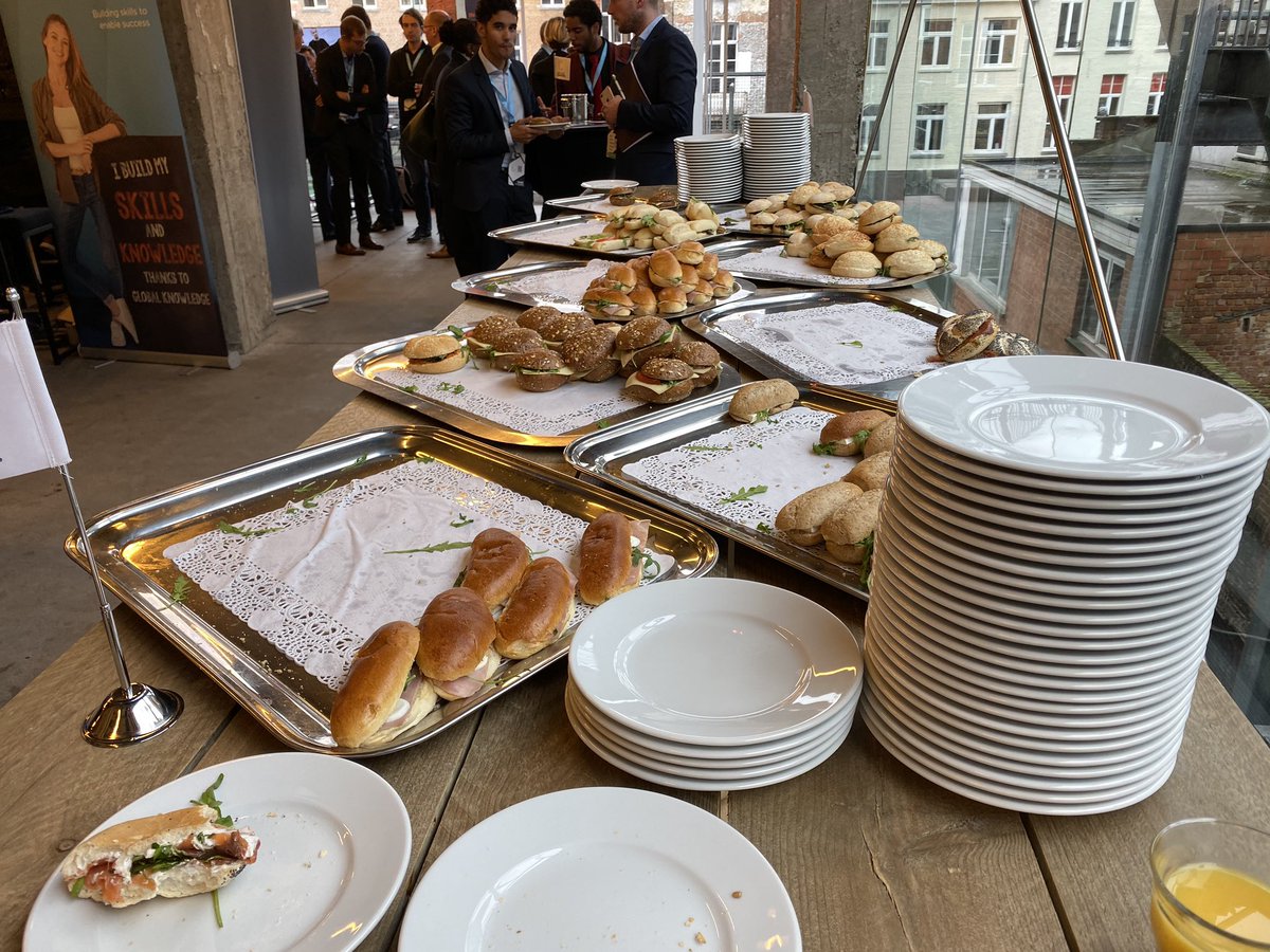 DragonBe's tweet photo. Lunch time at @BelgianCyberSec #BCSC19 https://t.co/sqs43Mk1Ds