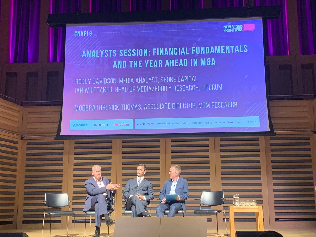 LSaving's tweet photo. “The winner in the streaming wars will be the business that consolidate the market and offer consumers one easy to use package” concludes Nick Thomas during the analyst session at #NVF19 https://t.co/tV7Rp6MoRI