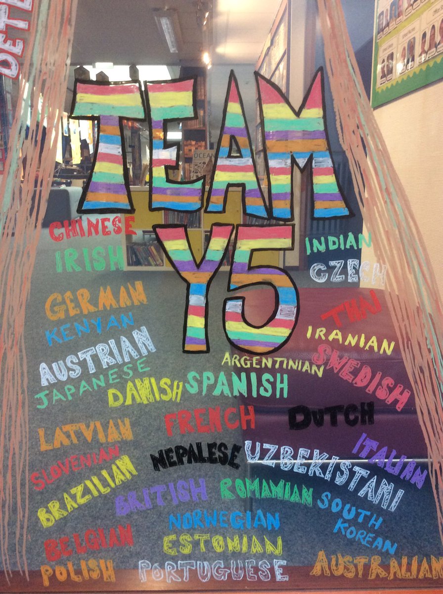 BSNJSL's tweet photo. @BSNJSL we believe in cultural &amp; linguistic inclusion because it says we value all you are &amp; supports students wellbeing. The entrance to #jsly5 &amp; #jsly6 helps to make this a visible message to our students @AdrianBethune @ECISMLIE https://t.co/DT9P8aM6Kq