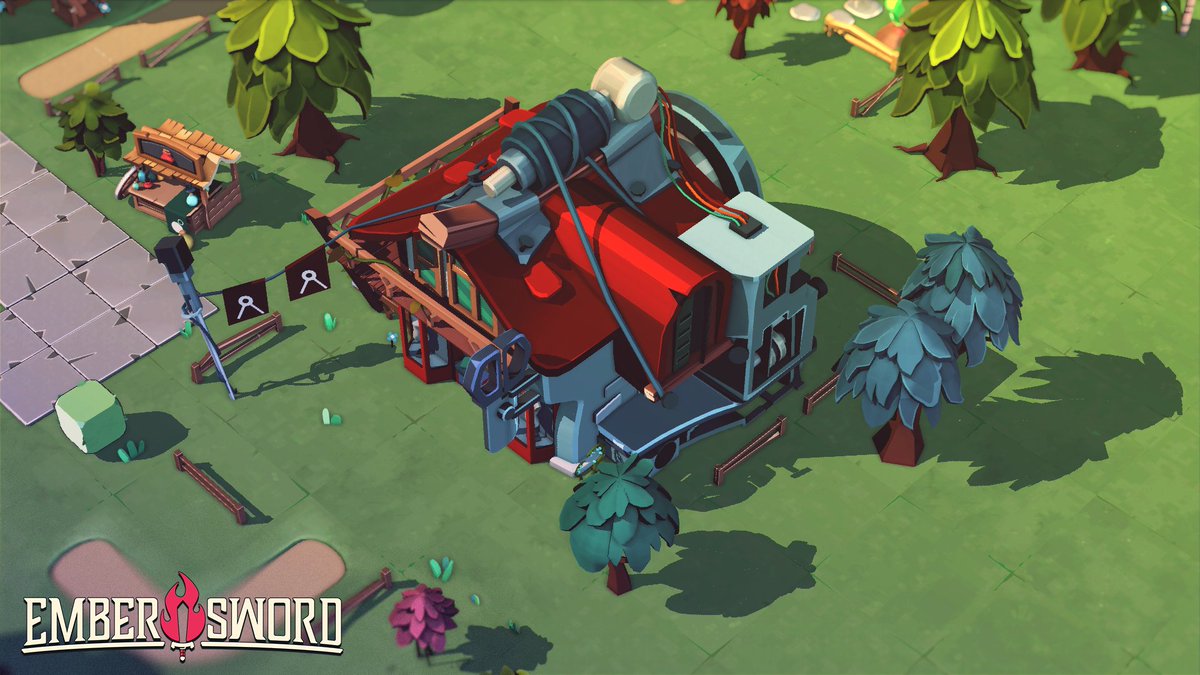 This new architecture image from the Solarwood region of Ember Sword was  shared exclusively with the Ember Sword Insiders a few weeks back 😍 Can  you guess what sort of building it