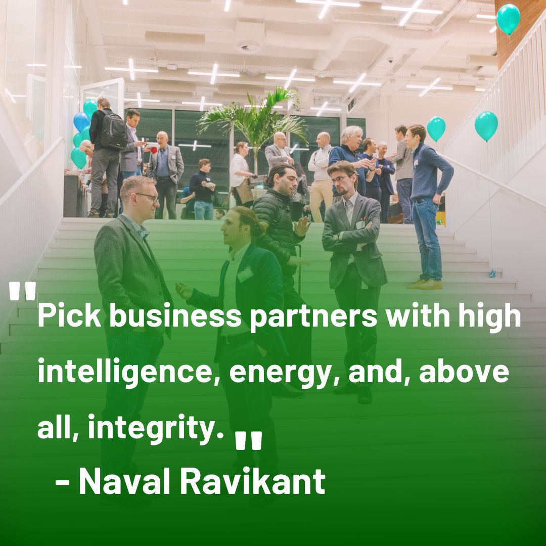 #WeeklyWisdom 🧠

This week we are highlighting this quote by <a href="/naval/">Naval</a>, known as the Angel Philosopher and CEO of <a href="/AngelList/">AngelList</a>. This might seems needless to say, but it is important to build with the right people around you to succeed🤝

#quote #Naval #business #startup #success
