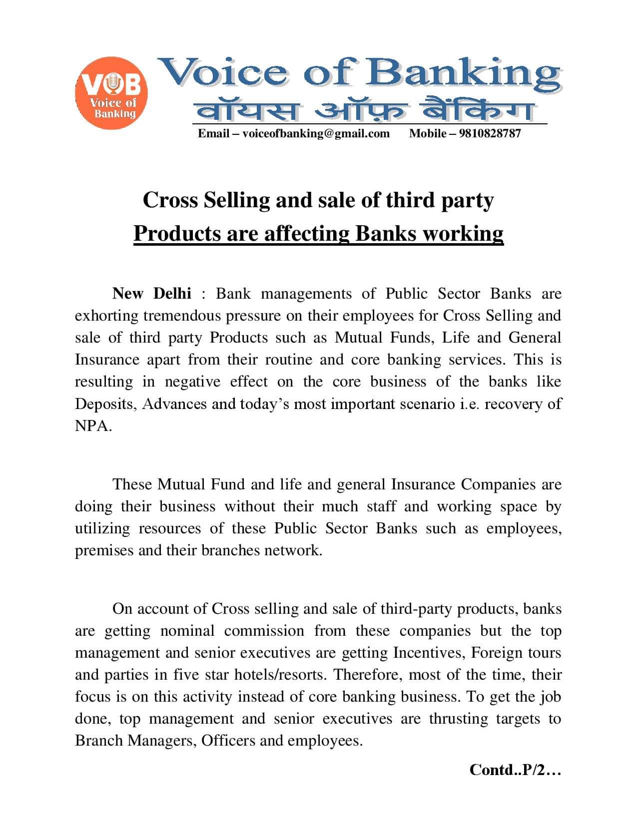 Ashwani Rana On Twitter Cross Selling And Sale Of Third Party