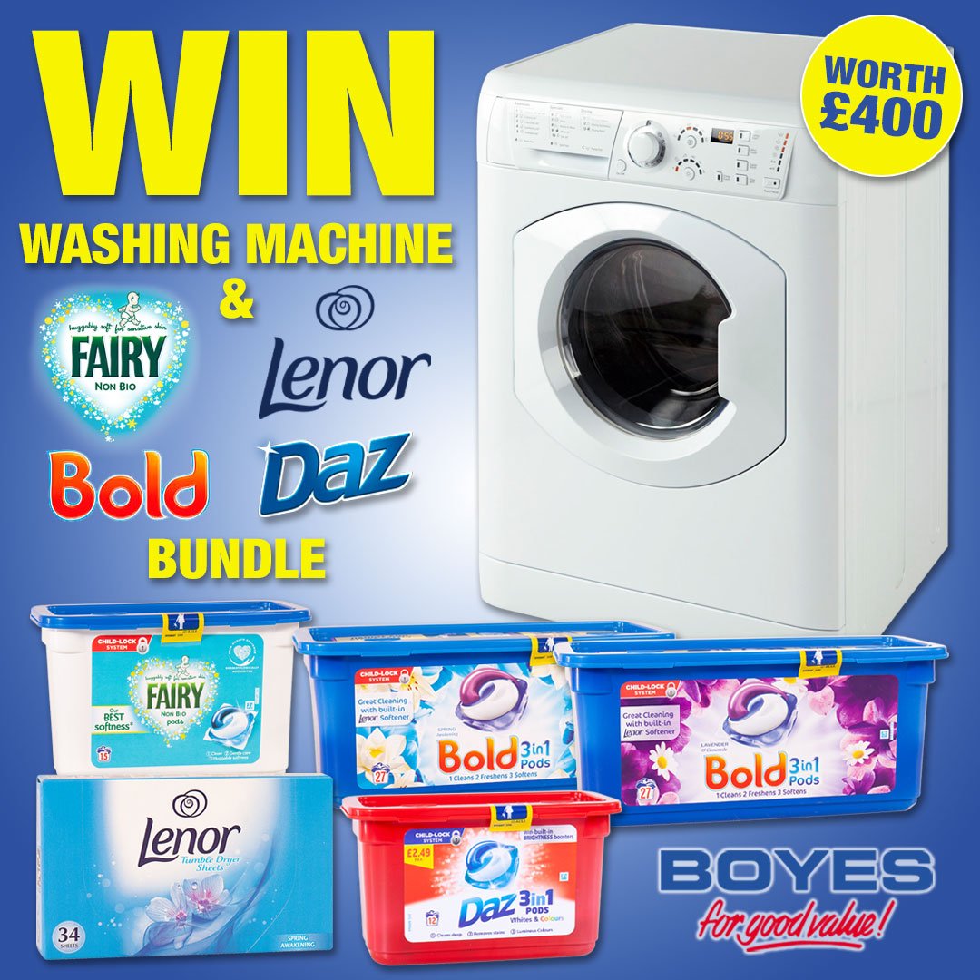 BoyesStores's tweet image. #WIN With Boyes!

Washing Machine worth £400 + Wash Machine Bundle!

To enter you MUST: FOLLOW us RETWEET post &amp;amp; COMMENT #WashingWin 

Full T&amp;amp;Cs boyes.co.uk/washing-machin…

Ends 06/11/19 GOOD LUCK 😉🤞