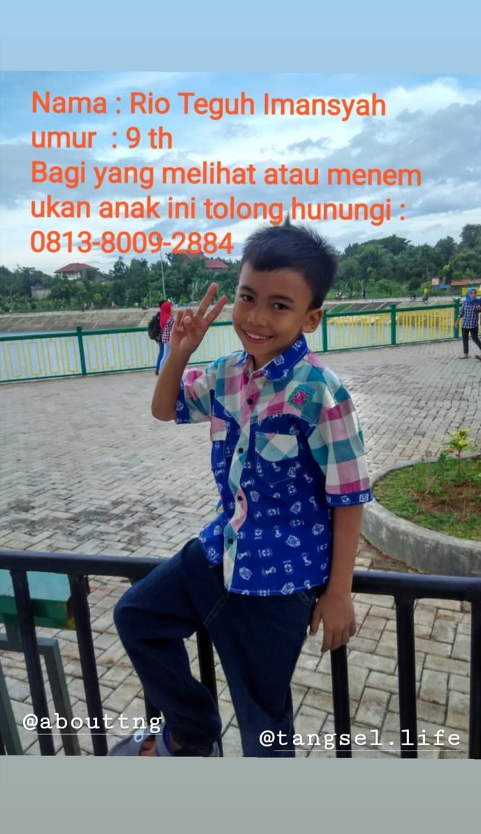 Dear tweeps boleh minta bantuannya Tolong bantu sebar ya, terakhir di liat jalan kaki di arah serua arah pamulang pakai baju sekolah lengkap bawa plastik warna merah. Keluarga dari siang sudah mencari di arah serua tapi tidak ketemu dan belum pulang sampai detik ini.