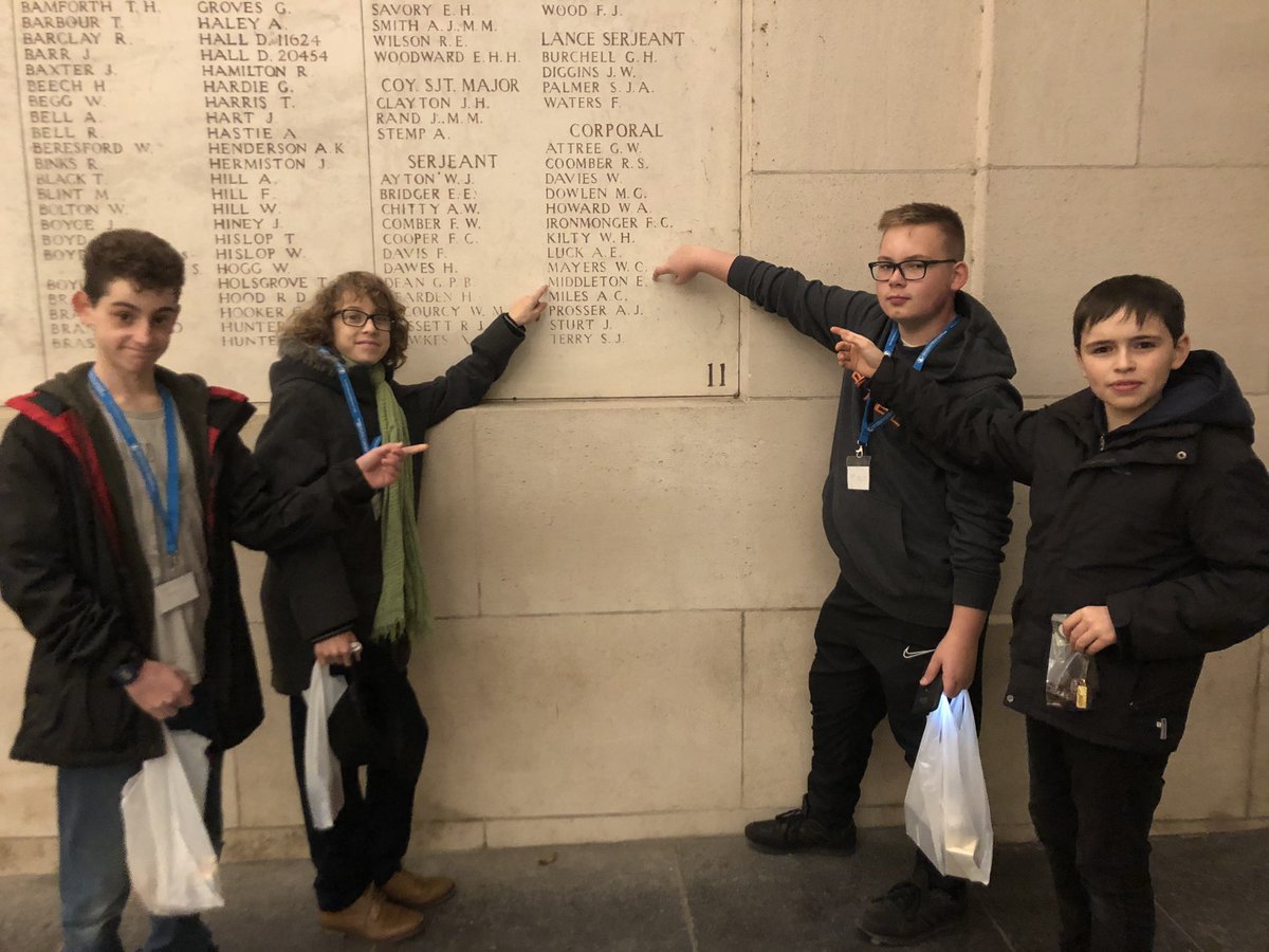 We finished day 1 in Ypres. We took part in The Last Post ceremony at Menin Gate. We found 2 more soldiers local to Wheelers Lane: E.Middleton and J.F Perks.