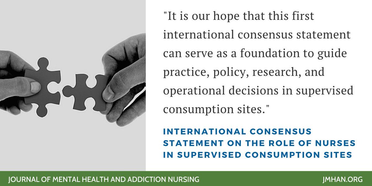 JMHAN_DPG's tweet photo. The International Consensus Statement on the Role of #Nurses in Supervised #ConsumptionSites is comprised of five sections: 1) Philosophy of care, 2) Framework, 3) Nursing role, 4) Training requirements, and 5) Needs of nurses.

Learn more: https://t.co/fEjJR652ZE
#MentalHealth https://t.co/QF0ChnKavD