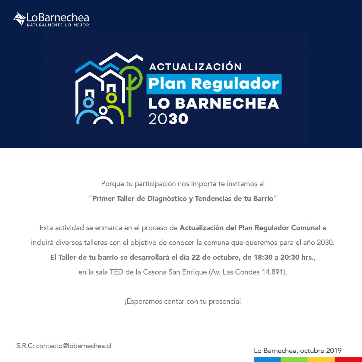 VecinosArrayan's tweet photo. Taller Actualización Plan Regulador Comunal Lo Barnechea 2030 - el próximo 22 de octubre 2019 @lo_barnechea https://t.co/HMuMqxnZAL