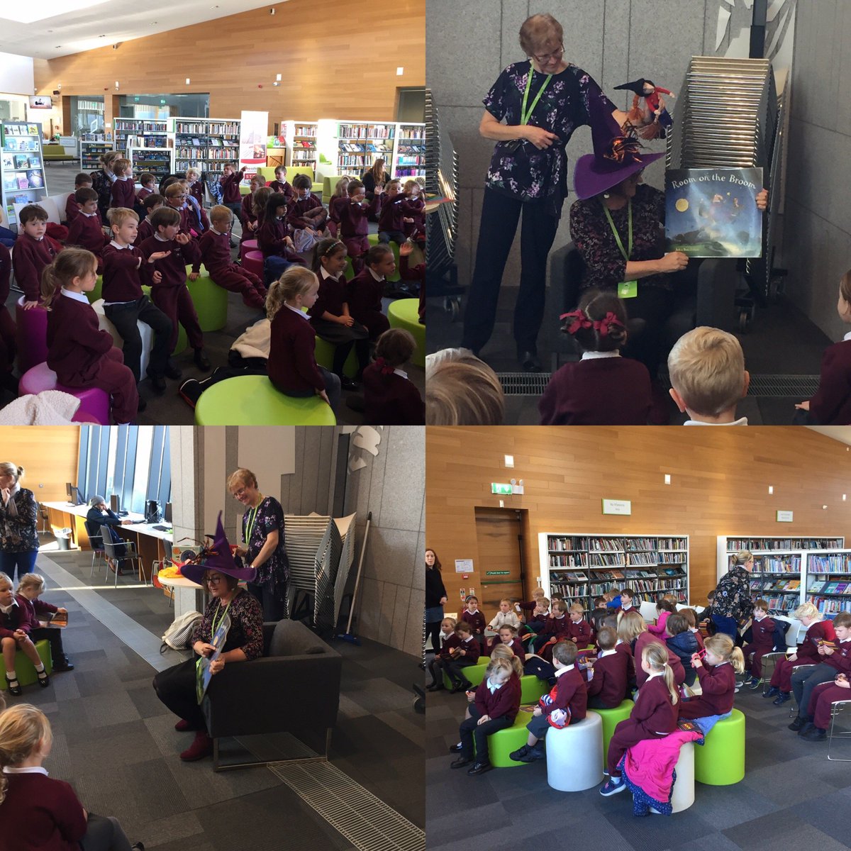 Castletown_NS's tweet photo. @wexlibraries We had a super morning with Barbara and team in Gorey library listening to Room on the Broom - the perfect book for Hallowe'en! Thank you for all the fun and activities! #wexfordchildrensbookfestival #juliadonaldson #axelschefler https://t.co/IiHwxvjjEq
