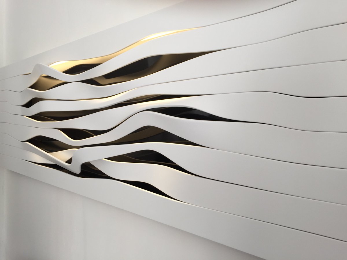 The wall-system 'Fessura' merges sculpture &amp; furniture into a unique decorative panel. Design: <a href="/arturotedeschi/">Arturo Tedeschi</a> 
#HIMACS #furnituredesign #interiordesign