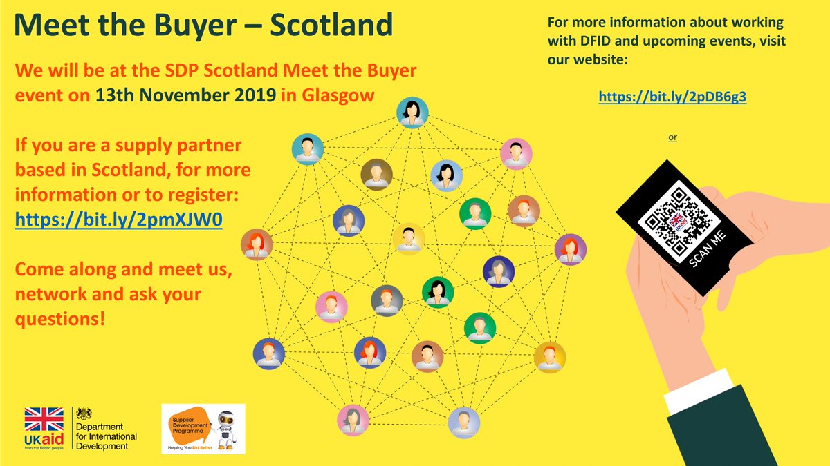 FCDOProcurement's tweet photo. #Announcement
#DFIDProcurement will be at the #MeetTheBuyer2019 on 13th November in Glasgow.
If you are based in Scotland, to find out more and register go to https://t.co/keWii3NV2I
For more information about working with DFID go to https://t.co/h1bx3ULiJb
#AidWorks https://t.co/91NTunTh1q