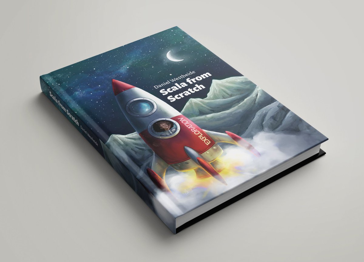 book mockup showing the cover illustration of "Scala from Scratch: Exploration"