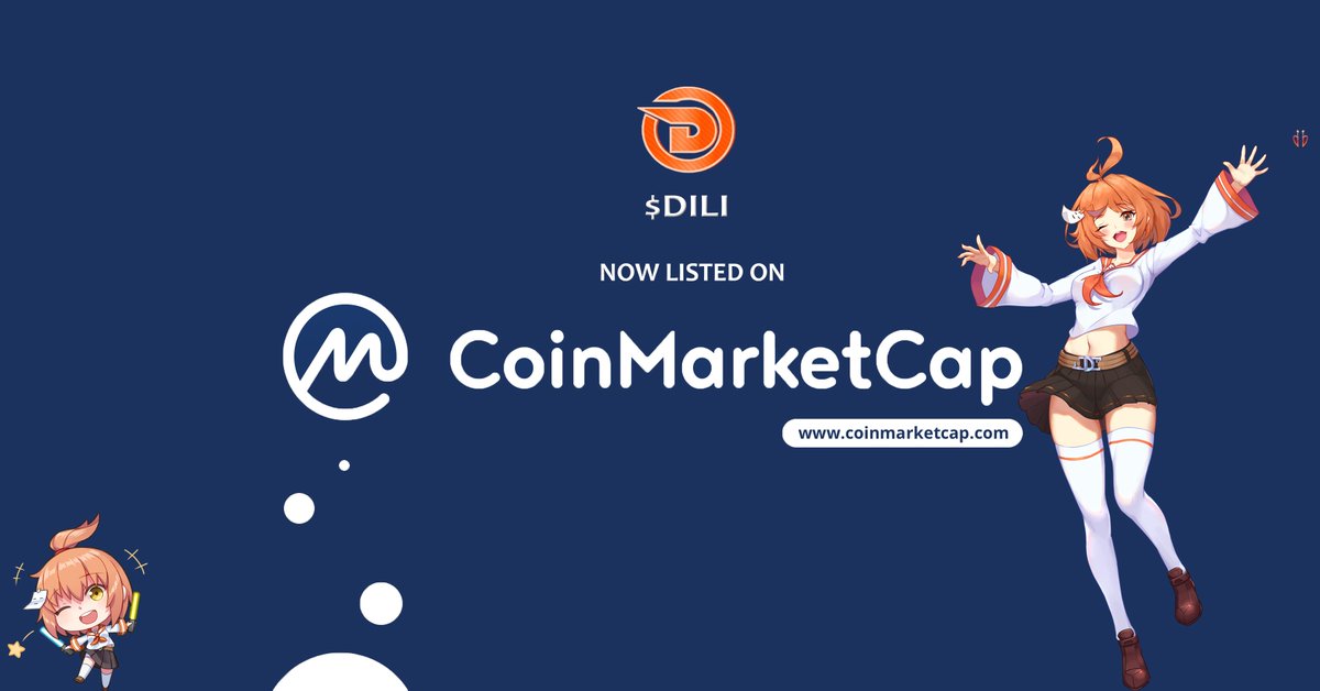 We are Happy to announce that, Now $Dili listed on <a href="/CoinMarketCap/">CoinMarketCap</a> 

Visit here: coinmarketcap.com/currencies/d-c…

Don't forget to join our telegram channel for new news and updates;
t.me/DCommunity_en

#gateio #ieo #dili