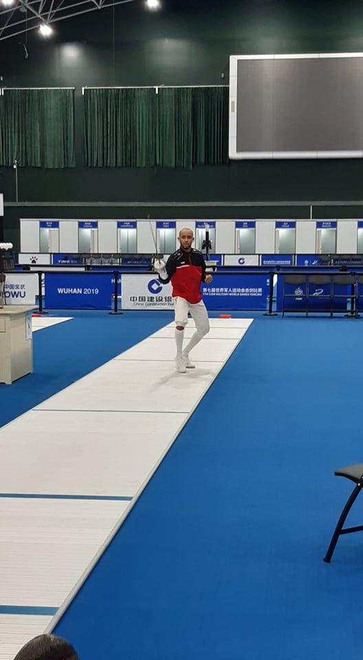 FFCEB's tweet image. Neisser se prépare sérieusement pour la compétition qui démarre ce vendredi en Chine🤺 Petit photo également en uniforme 🤩 #cism2019 #worldmilitary #escrime #fencing