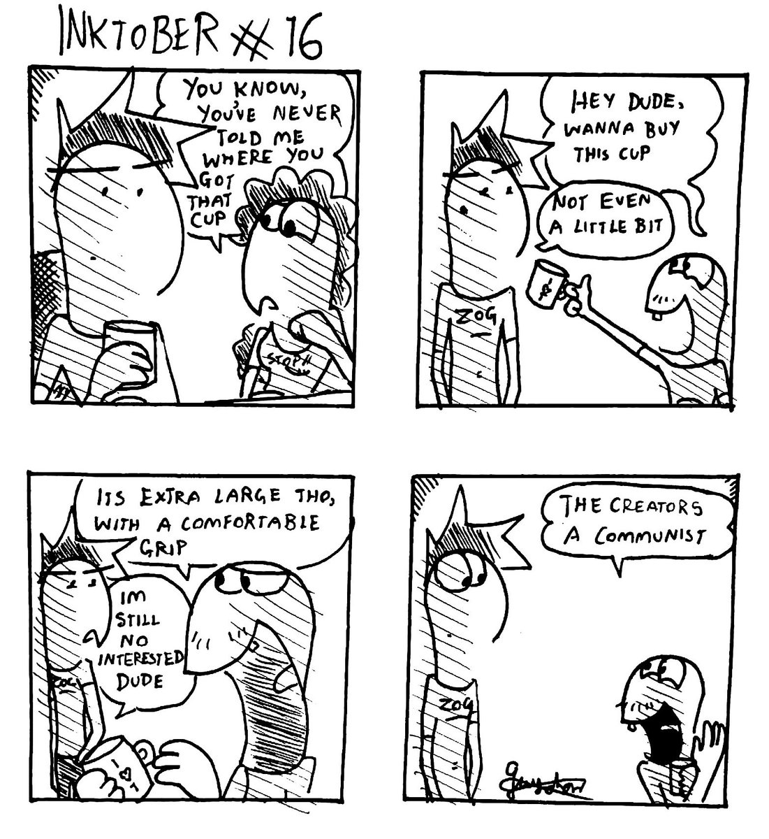 Gwydscomix's tweet photo. Inktober #16
The iconic cup
#strangercomix #inktober #Inktober2019 #drawing #comics #webseries #webcomics #WEBTOON #art #comedy #humor #darkhumor #gwydscomix https://t.co/8v76FuWvzk