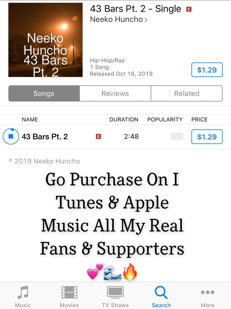 NeekoThaGod's tweet photo. 43 Bars Pt. 2 - Single by Neeko Huncho https://t.co/NMw9DgGOBS https://t.co/pwHe1Vj4Qb