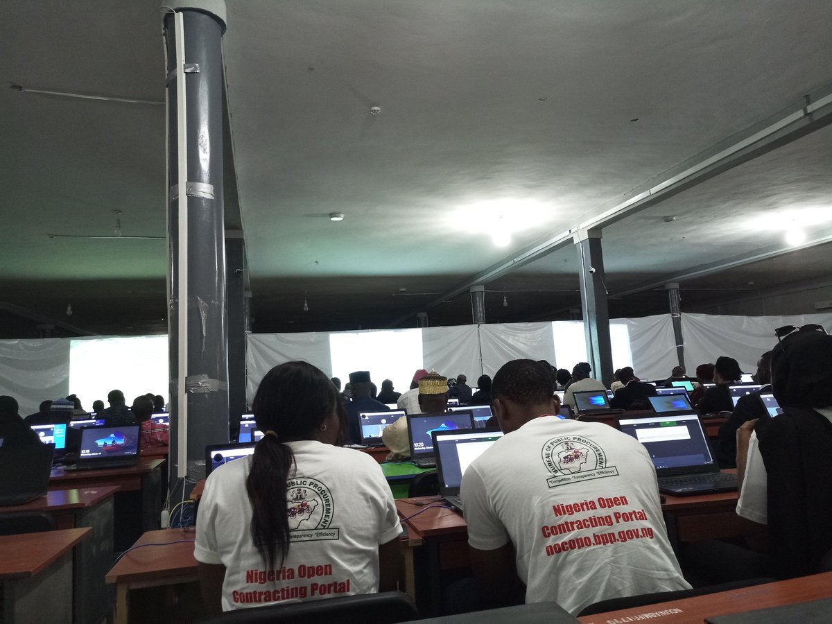 nocoponigeria's tweet photo. It's Day-3 of the #OpenContracting training and the use of #NOCOPO | https://t.co/azNg9tJEvC | we have all procuring entities in the Education sector in the training hall @PPmwg @ogpnigeria @TAInitiative @opencontracting @EUinNigeria @WorldBankAfrica https://t.co/RA94Z8ci0D
