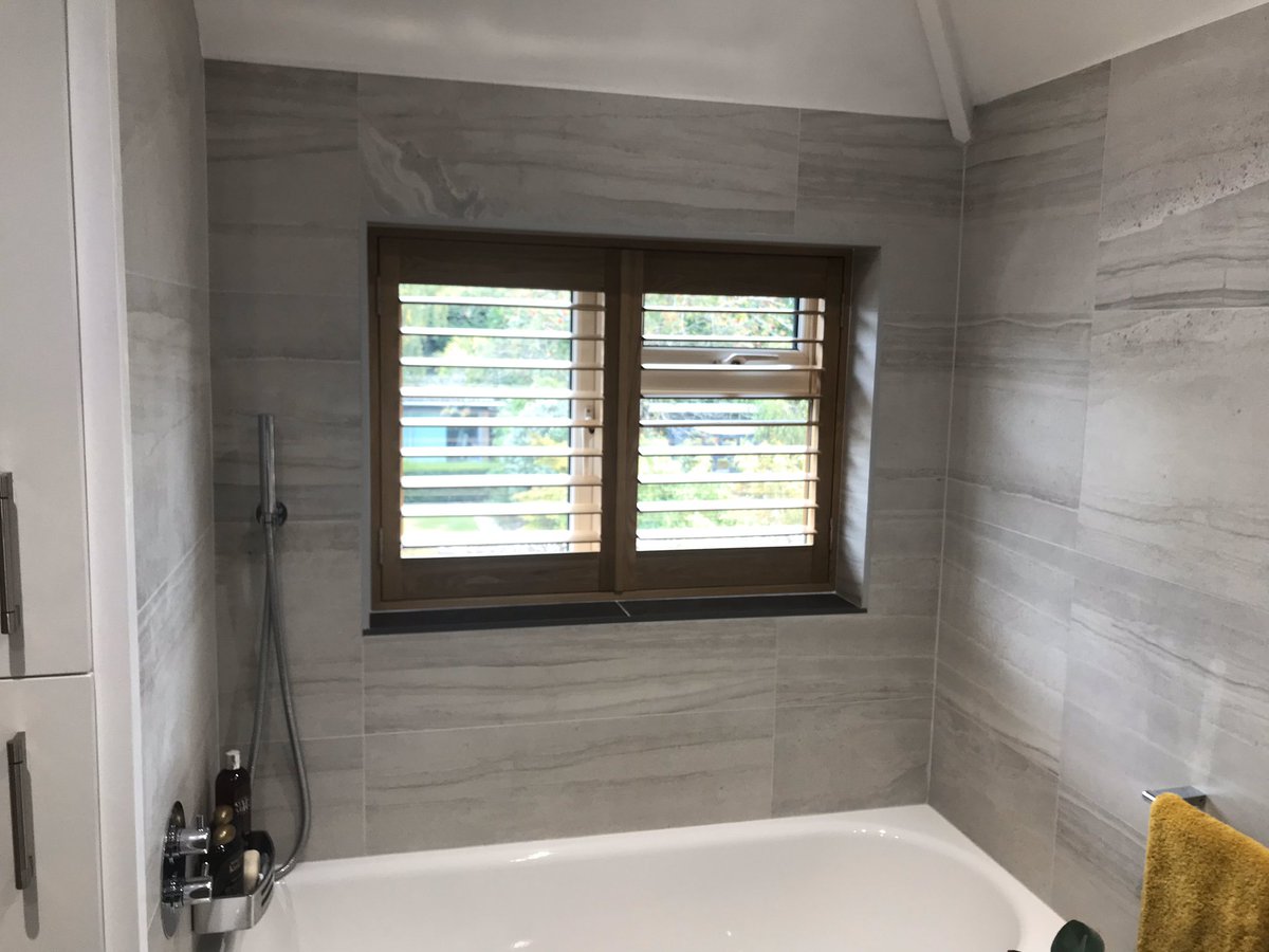 ssshutters's tweet photo. Hardwood shutters in light oak designed, surveyed, supplied and installed yesterday. Making this bathroom look great but also giving this customer some well need privacy.                                                           
                   
☎️ 01344 723128
📱 07770360035 https://t.co/DbcLKj2u5G