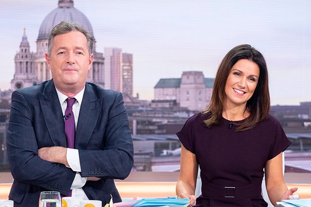 absolutegazelle's tweet photo. Excuse me, why is #StanSusanna trending? She sits next to Piers Morgan every morning smiling away while he spouts bigotry &amp; ignorance.  She’s utterly complicit. People who don’t challenge morally unjust views in a public forum with a wide audience should be held accountable too. https://t.co/ofMOb3jcDG