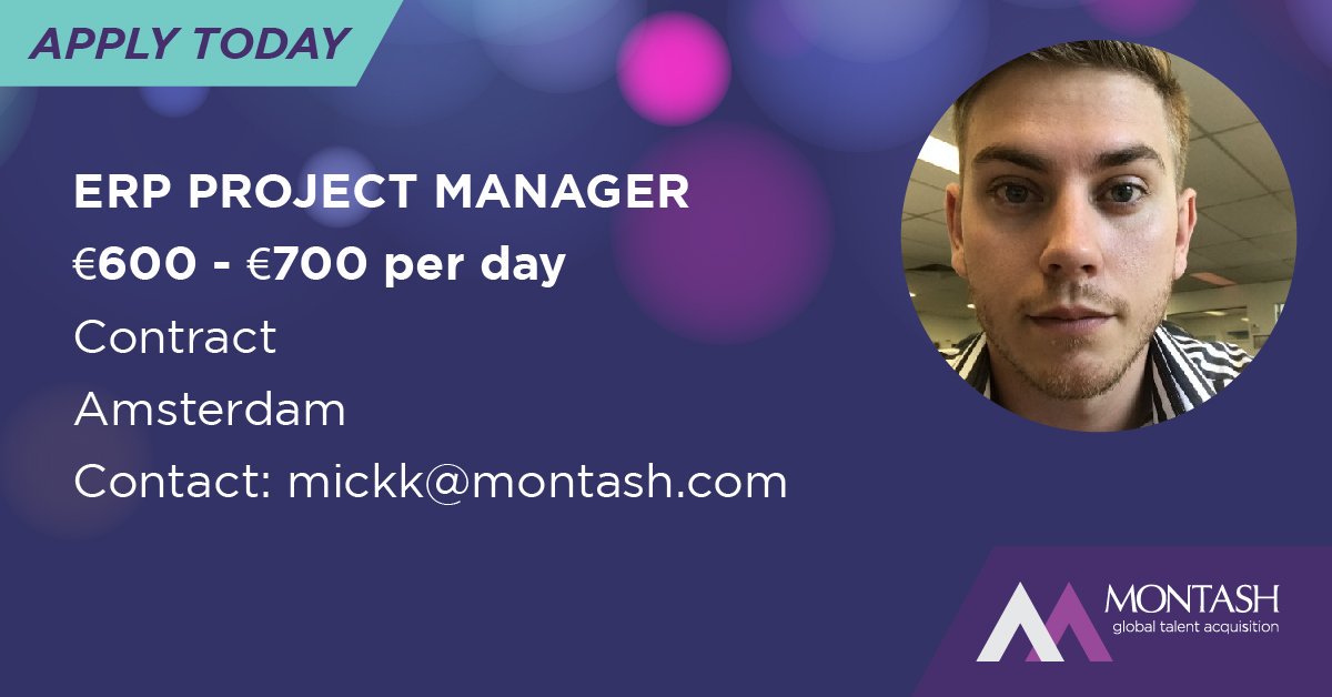 _Montash's tweet photo. Are you an experienced freelance MS Dynamics AX/ 365 ERP Project Manager in all project life cycle phases? This is for a migration project from AX 2012 to D365 across the Netherlands, Germany and the UK.  Apply at https://t.co/7UZ9KULWZM #newjob https://t.co/vARJ9aMBa0