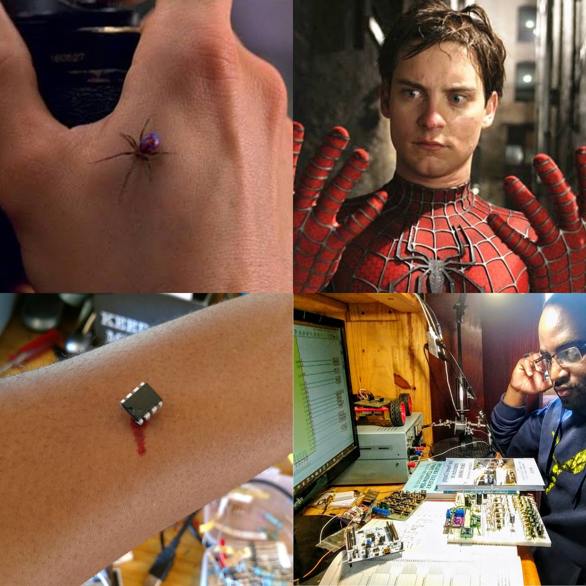 SnethembaYamani's tweet image. If anyone thinks I'm wired, true story, I got bitten by a Silicon Chip. #ElectricalEngineer #HardwareDeveloper #SoftwareDeveloper #FirmwareDeveloper #maker #innovator #TechEntrepreneur #4IR #Silicon #Hobbyist #TechEnthusiast #TechBlogger #TechVlogger #YouTuber #spidermanMeme