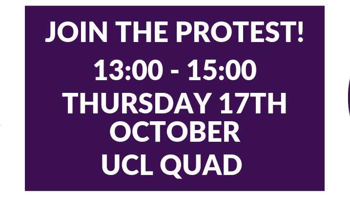 PROTEST TOMORROW!!

UCL Main Quad (1 - 3pm)

Show UCL that it's time to #BringThemIn and #EndOutsourcing.