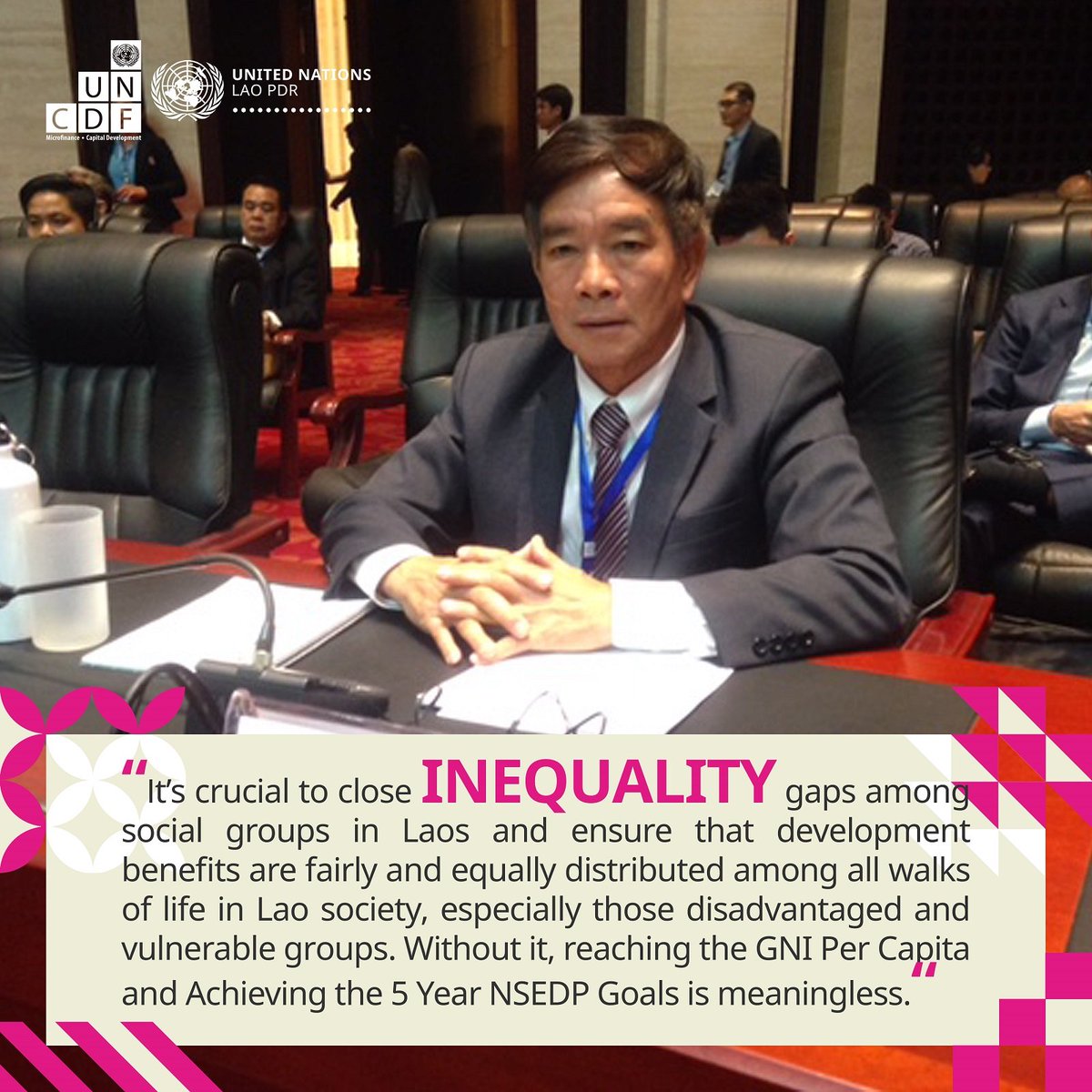 UNinLaoPDR's tweet image. Why is it important to work on overcoming #Inequality?

Sharing with you the opinion of Thilaphong Oudomsine at @UNCDF #Laos ⬇️:

#WeAreDevelopment #OneUN #UNDay #GlobalGoals