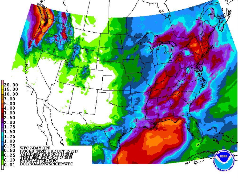 JimCantore's tweet image. Potential Tropical Cyclone 17 may be just what the doctor ordered for the parched east.  Super soaker on the way through the weekend.  Beyond this it gets COLD :)

Graphics: 
ECMWF Ens. for 17
current 17 satellite
current drought monitor 
7 day rainfall forecast