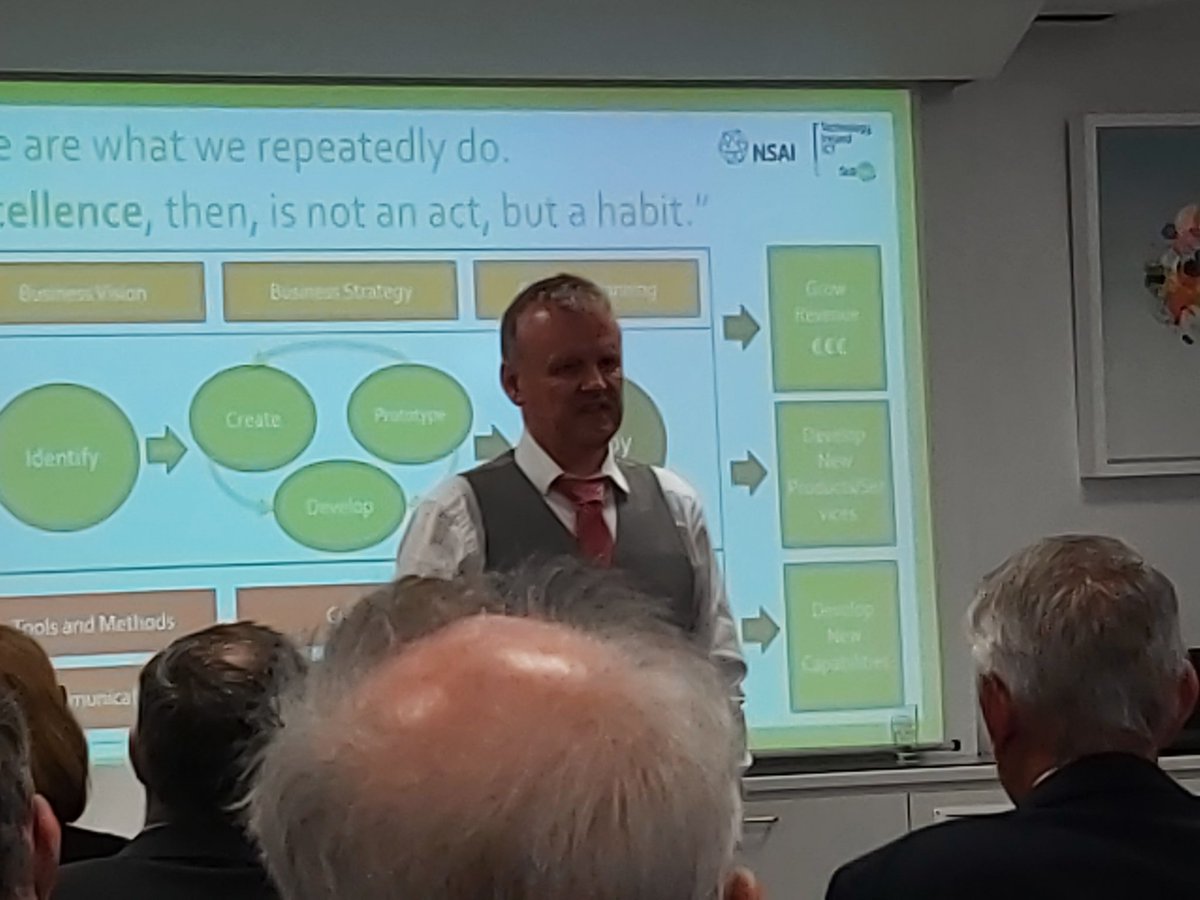 My colleague Keith Finglas and others introducing the Innovation Excellence Programme alongside the new ISO Innovatio Standars this morning at IBEC #innovationmanagement