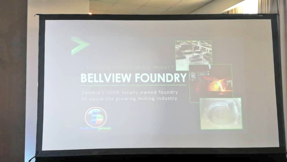 Challenges_ZM's tweet photo. Speed Pitch by Gina Williey, CEO of #Bellview looking to develop a local foundry that will manufacture mining equipment currently imported. Adding Bellview seeks to create a training center which will develop the local skill set in the #Zambia mining industry. #ICAZambia19 https://t.co/SCQHJJzp47